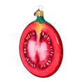 Load image into Gallery viewer, Tomato slice. Handmade Glass Christmas ornament. 2022-250
