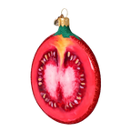 Crimson Harvest Heart | Hand-Painted Glass Ornament | Blubom 2022-250
