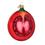Crimson Harvest Heart | Hand-Painted Glass Ornament | Blubom 2022-250