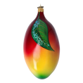 Load image into Gallery viewer, Exotic Mango. Handmade Glass Christmas ornament.
