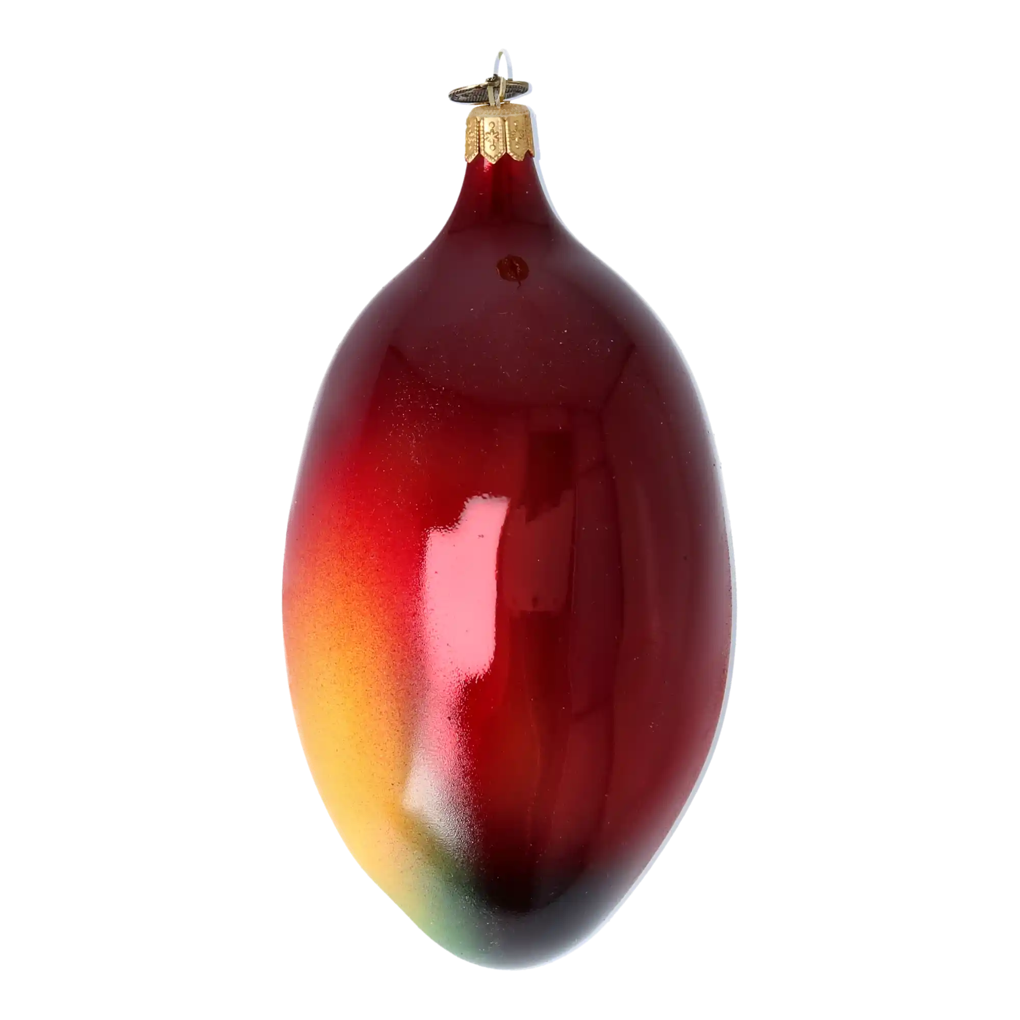 Exotic Mango. Handmade Glass Christmas ornament.