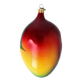 Load image into Gallery viewer, Exotic Mango. Handmade Glass Christmas ornament.
