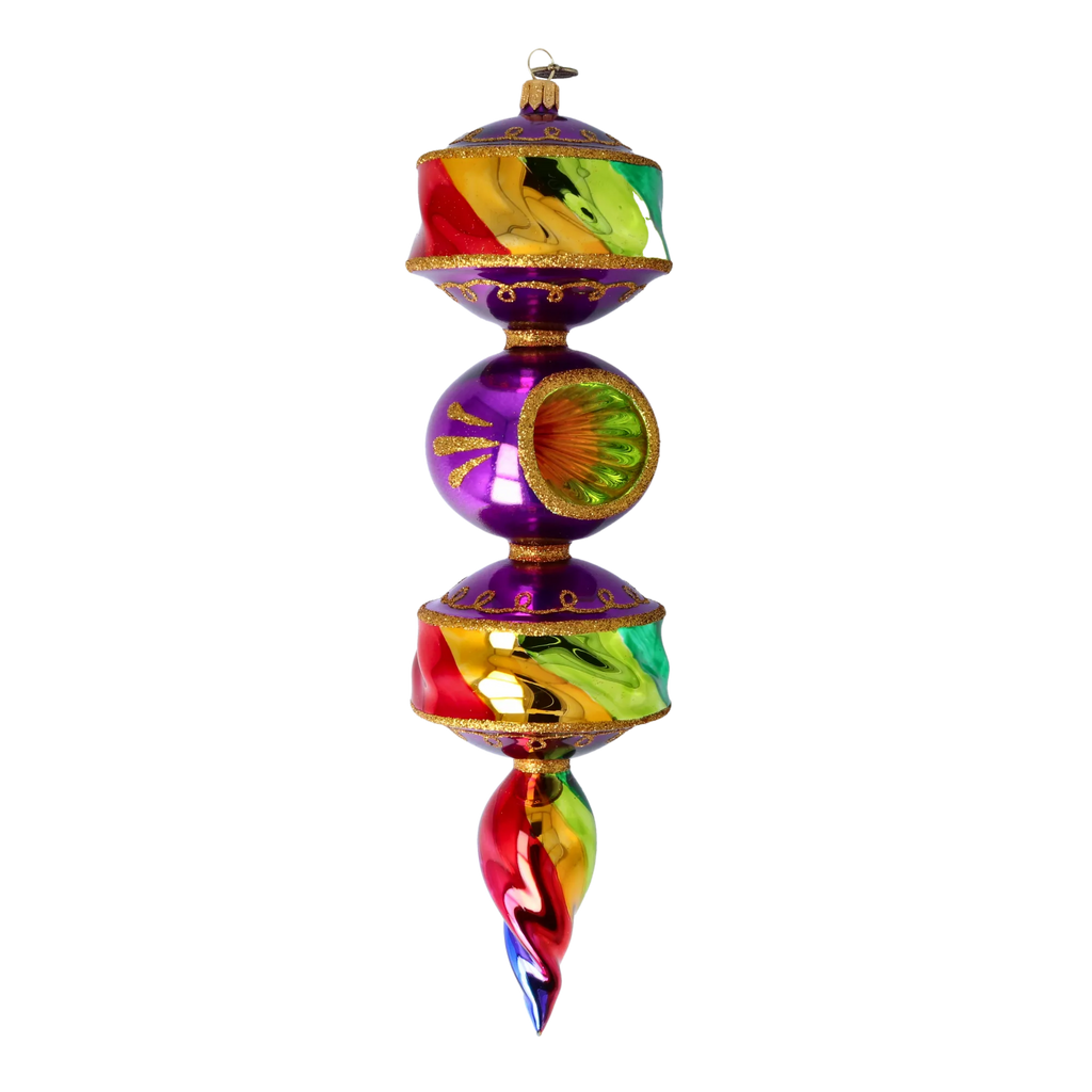 Amethyst Aurora | Hand-Painted Glass Ornament | Blubom 2022-256