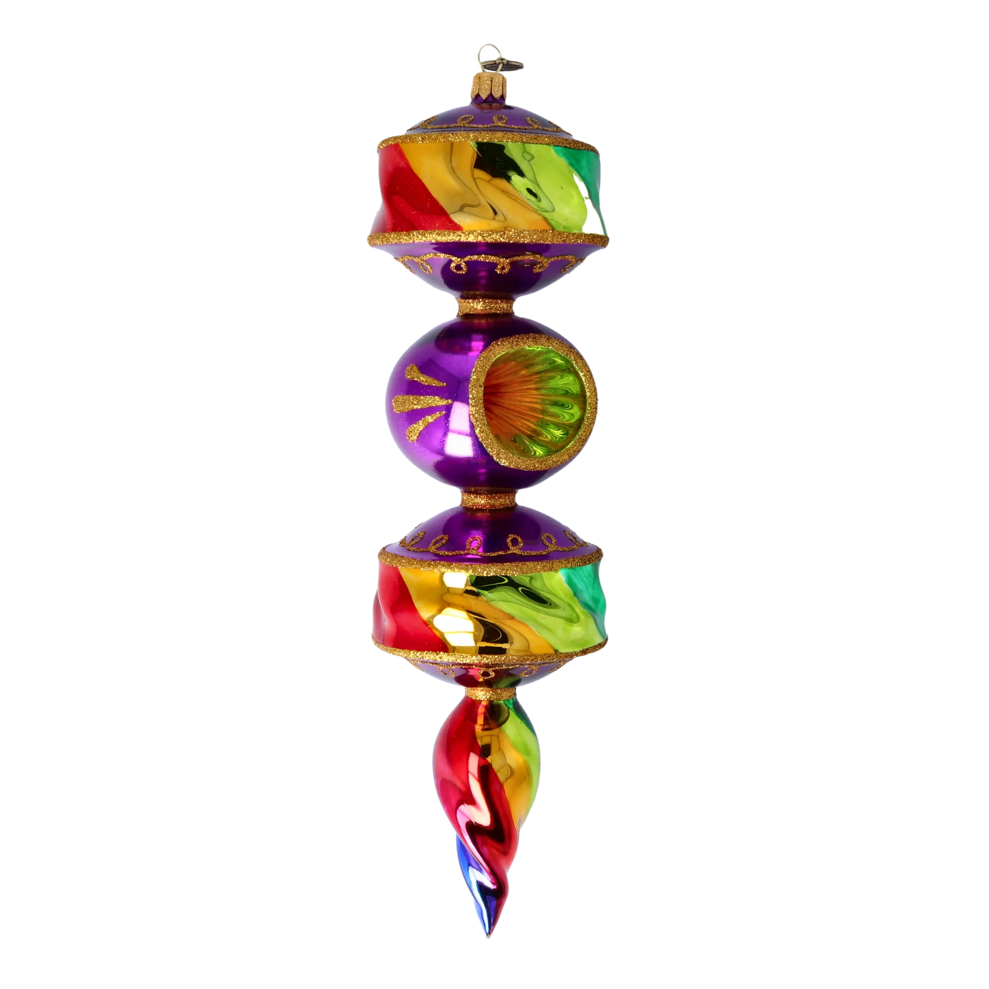 Amethyst Aurora | Hand-Painted Glass Ornament | Blubom 2022-256
