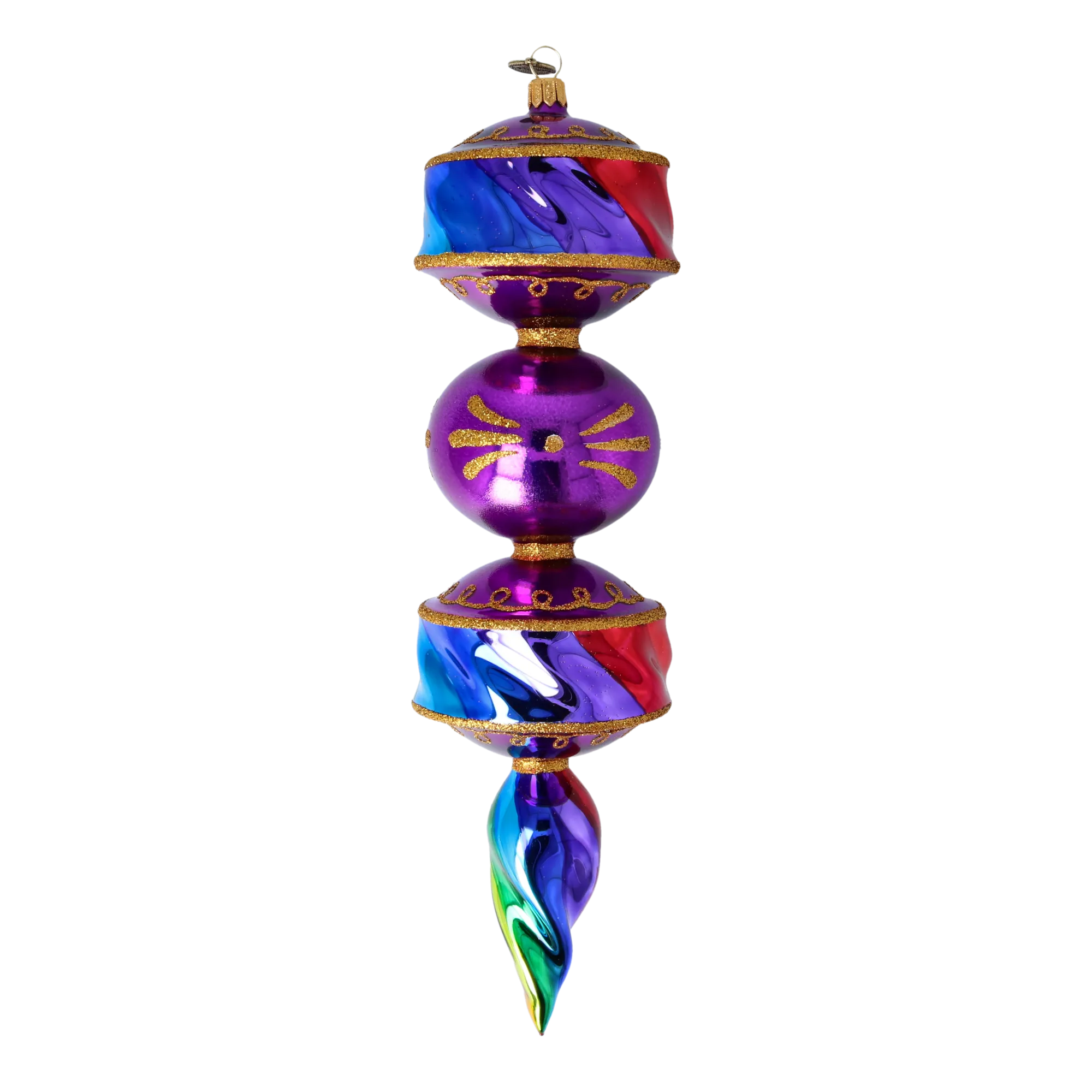 Amethyst Aurora | Hand-Painted Glass Ornament | Blubom 2022-256