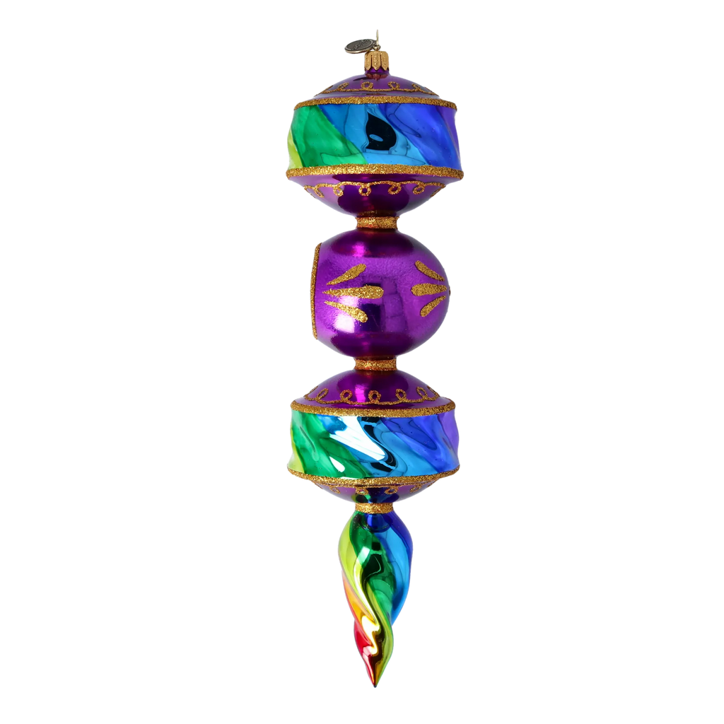 Amethyst Aurora | Hand-Painted Glass Ornament | Blubom 2022-256