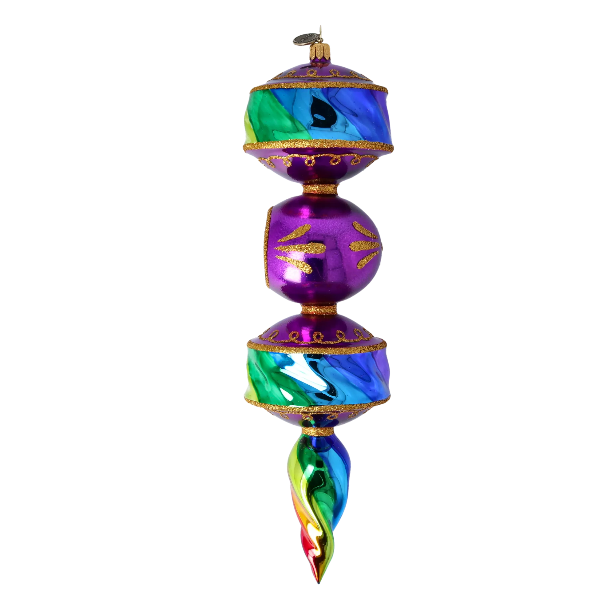 Amethyst Aurora | Hand-Painted Glass Ornament | Blubom 2022-256