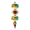 Load image into Gallery viewer, Rainbow Prism Drop Handmade Glass Christmas ornament
