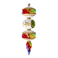 Load image into Gallery viewer, Rainbow Prism Drop Handmade Glass Christmas ornament
