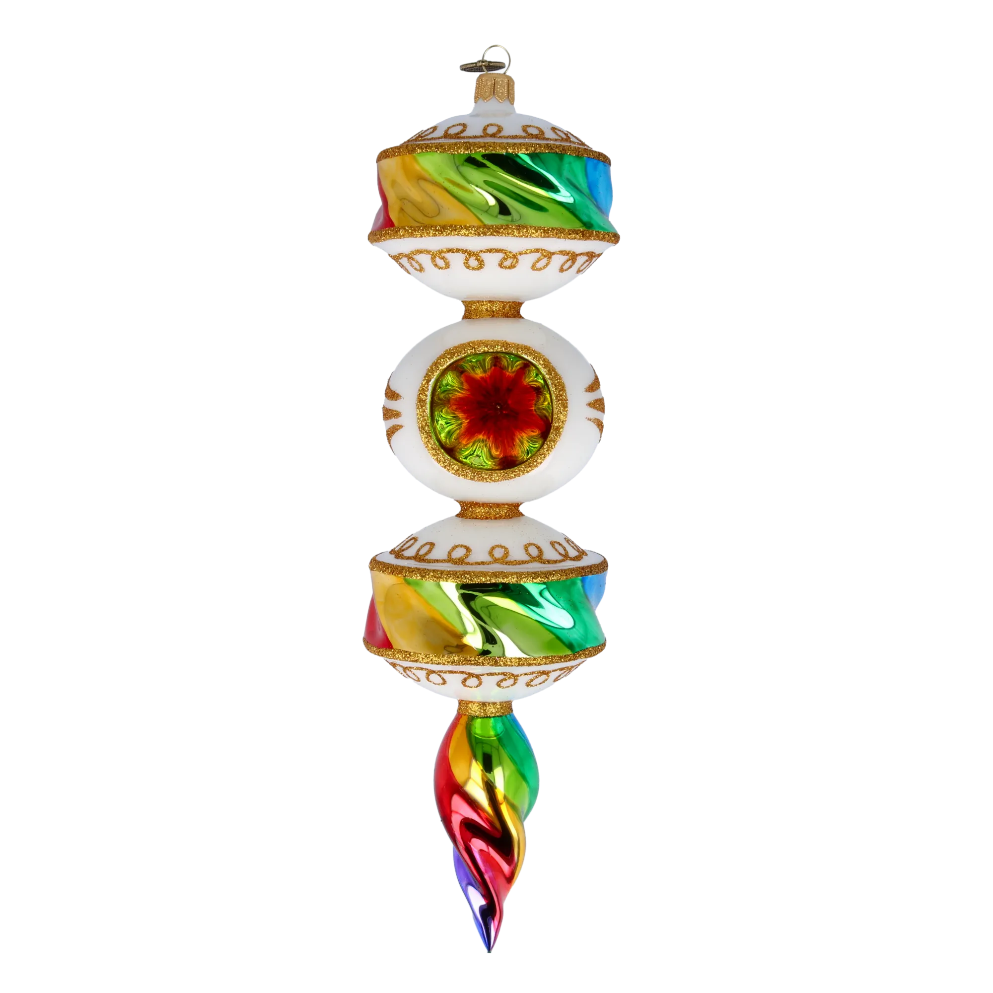 Porcelain Aurora Jubilee | Hand-Painted Glass Ornament | Blubom 2022-257