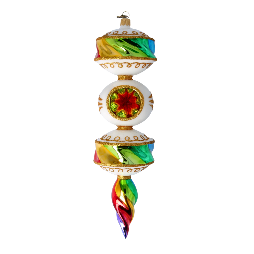 Porcelain Aurora Jubilee | Hand-Painted Glass Ornament | Blubom 2022-257