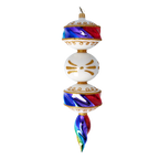Porcelain Aurora Jubilee | Hand-Painted Glass Ornament | Blubom 2022-257