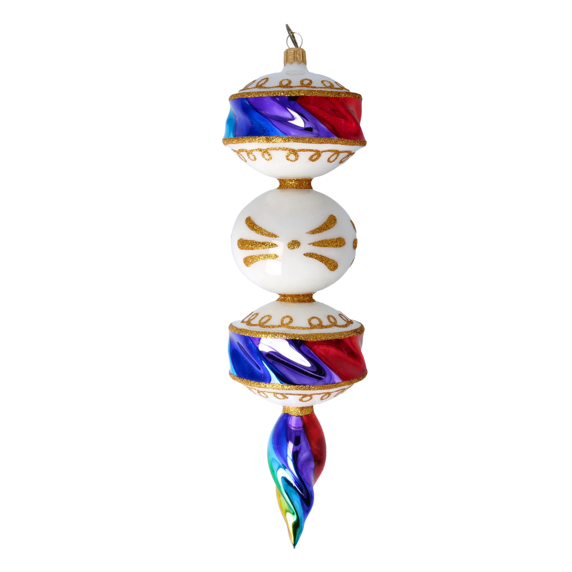 Porcelain Aurora Jubilee | Hand-Painted Glass Ornament | Blubom 2022-257