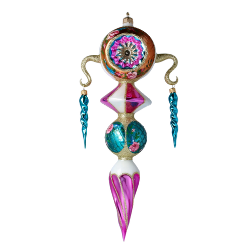 Gilded Garden Solstice | Hand-Painted Glass Ornament | Blubom 2022-258