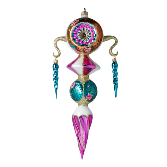 Gilded Garden Solstice | Hand-Painted Glass Ornament | Blubom 2022-258
