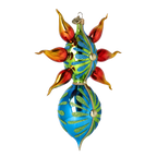 Vivid Solstice Pulse | Hand-Painted Glass Ornament | Blubom 2022-259