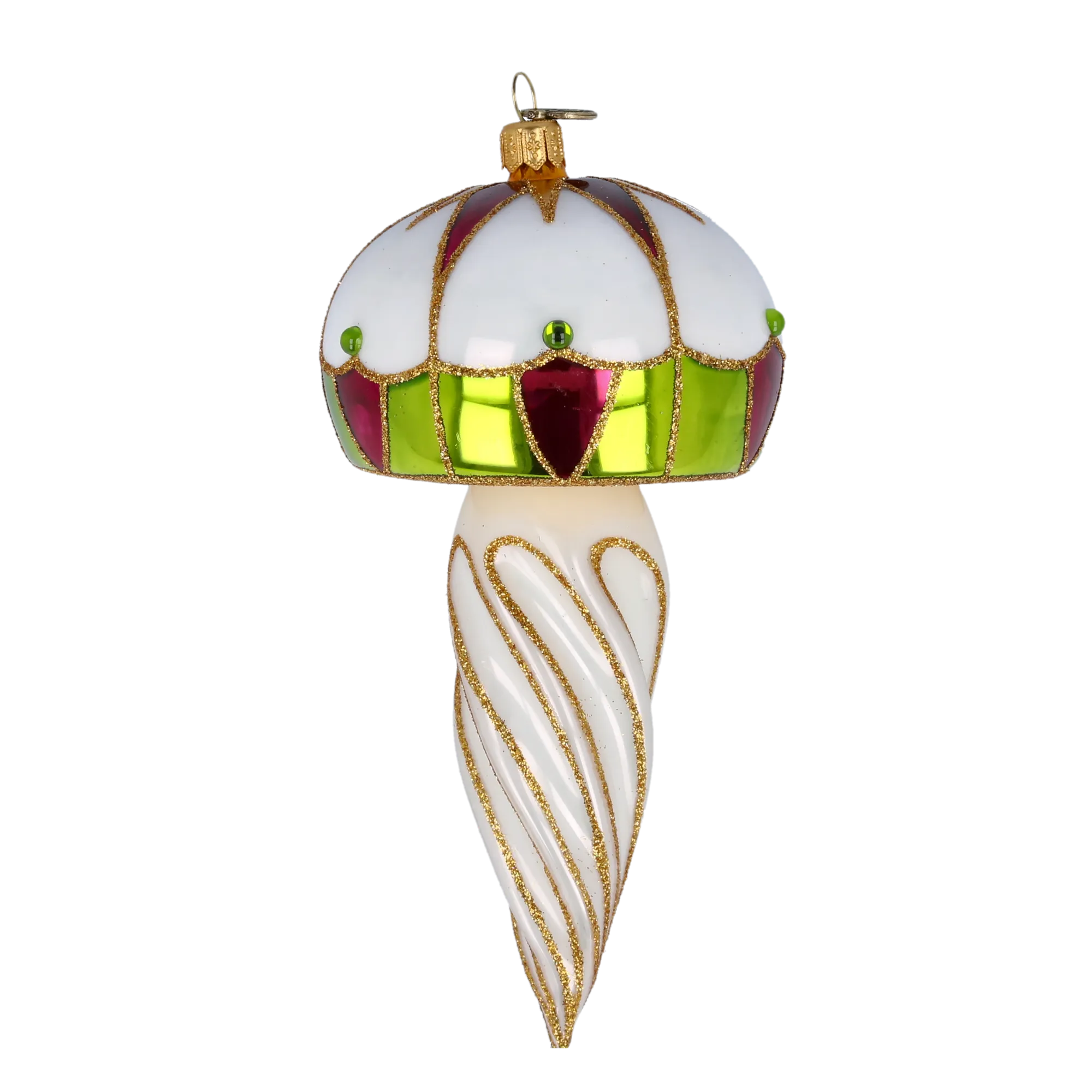 Porcelain Solstice Echo | Hand-Painted Glass Ornament | Blubom 2022-261
