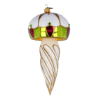 Porcelain Solstice Echo | Hand-Painted Glass Ornament | Blubom 2022-261