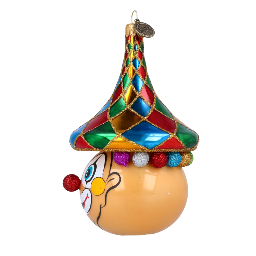 Jubilant Harlequin | Hand-Painted Glass Ornament | Blubom 2022-271