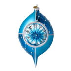 Sapphire Solstice | Hand-Painted Glass Ornament | Blubom 2022-274