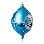 Sapphire Solstice | Hand-Painted Glass Ornament | Blubom 2022-274