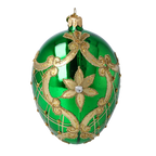 Emerald Sovereign Solstice | Hand-Painted Glass Ornament | Blubom 2022-288