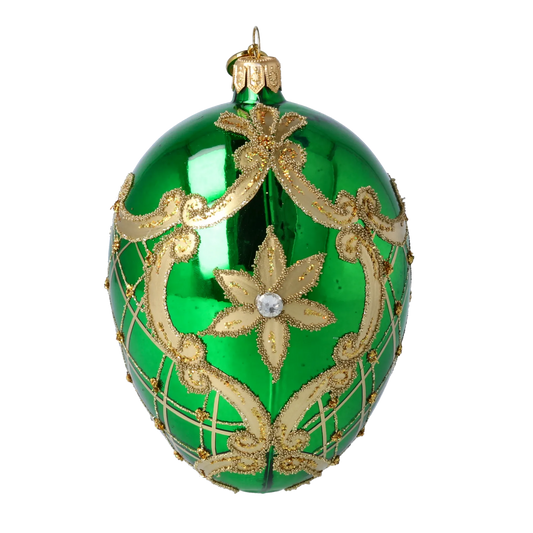 Imperial Emerald Egg Premium christmas glass ornament 2022-288