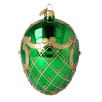 Emerald Sovereign Solstice | Hand-Painted Glass Ornament | Blubom 2022-288