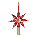 Charger l'image dans la visionneuse de la galerie, Red star. Handmade Glass Christmas ornament. 2022-293

