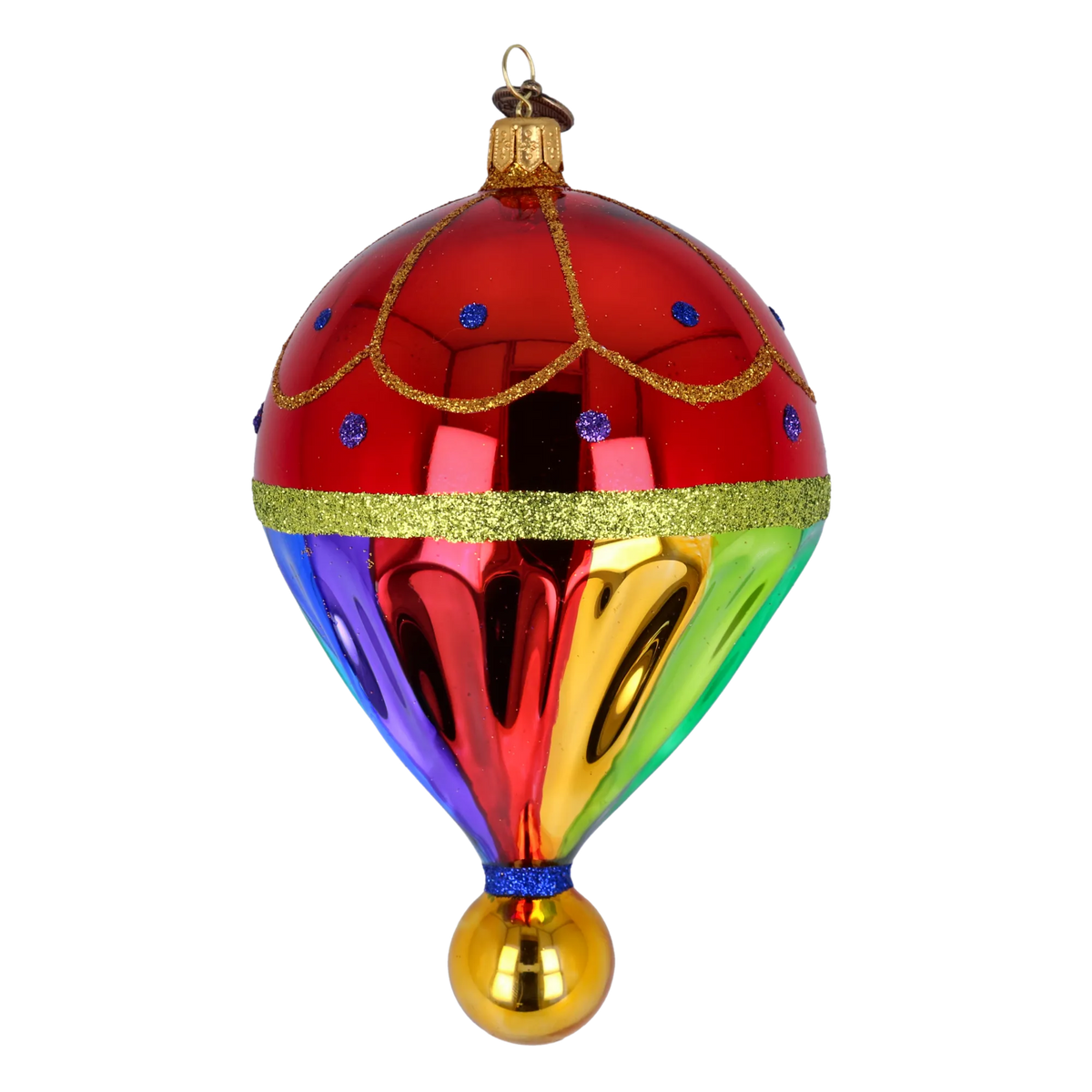Painted Voyager | Hand-Painted Glass Ornament | Blubom 2022-306