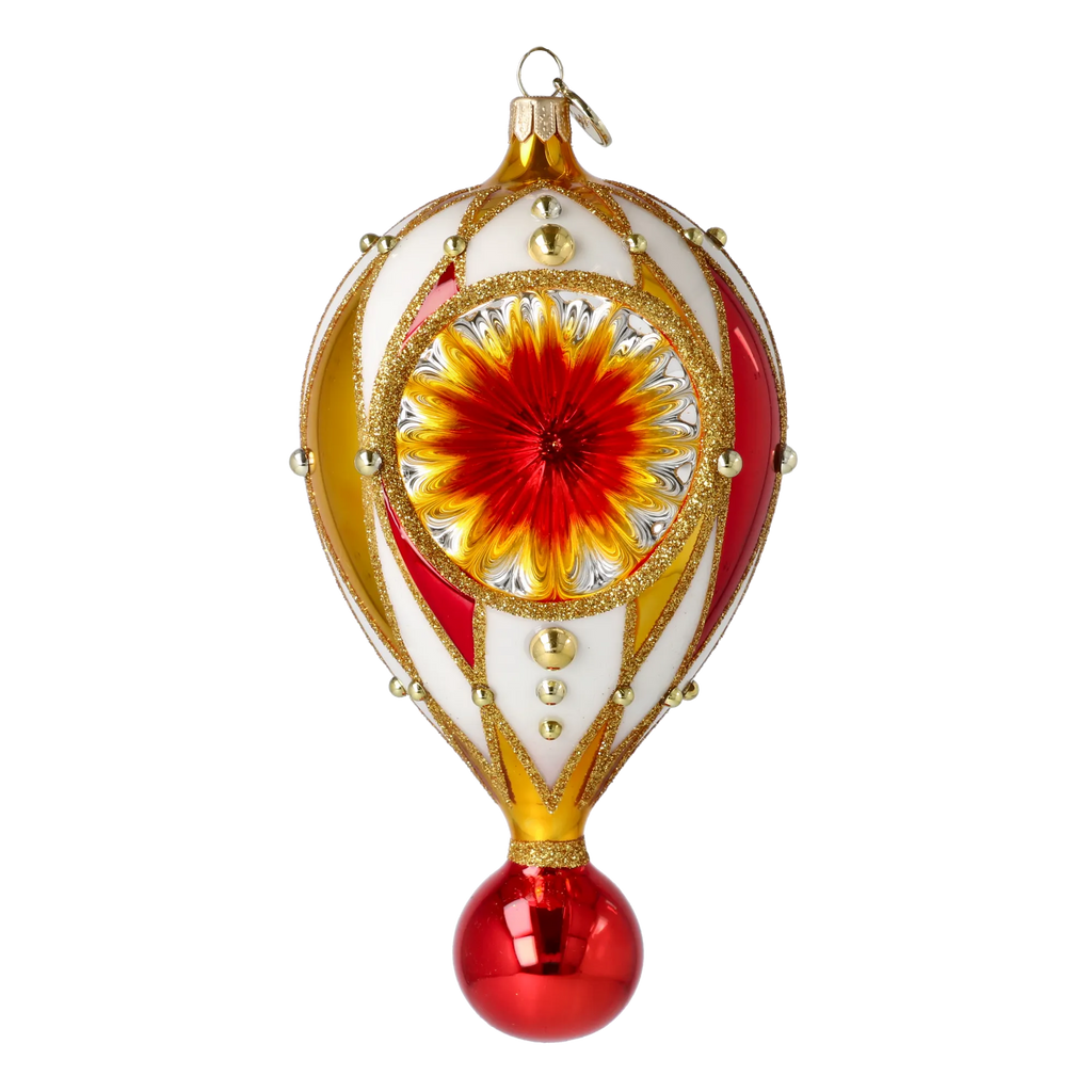 Gilded Solstice | Hand-Painted Glass Ornament | Blubom 2022-309
