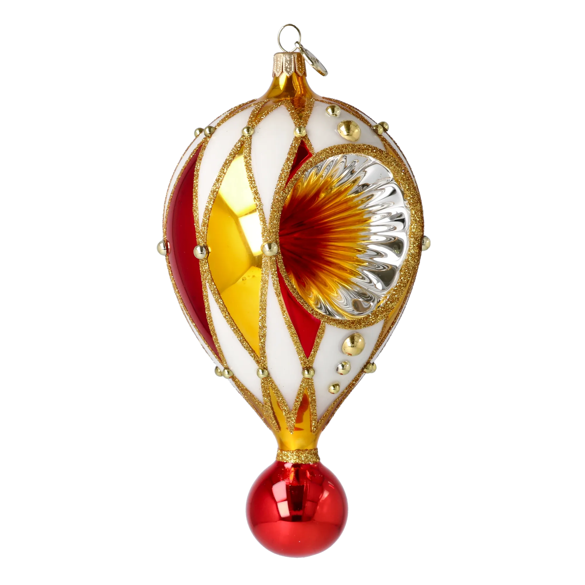 Gilded Solstice | Hand-Painted Glass Ornament | Blubom 2022-309