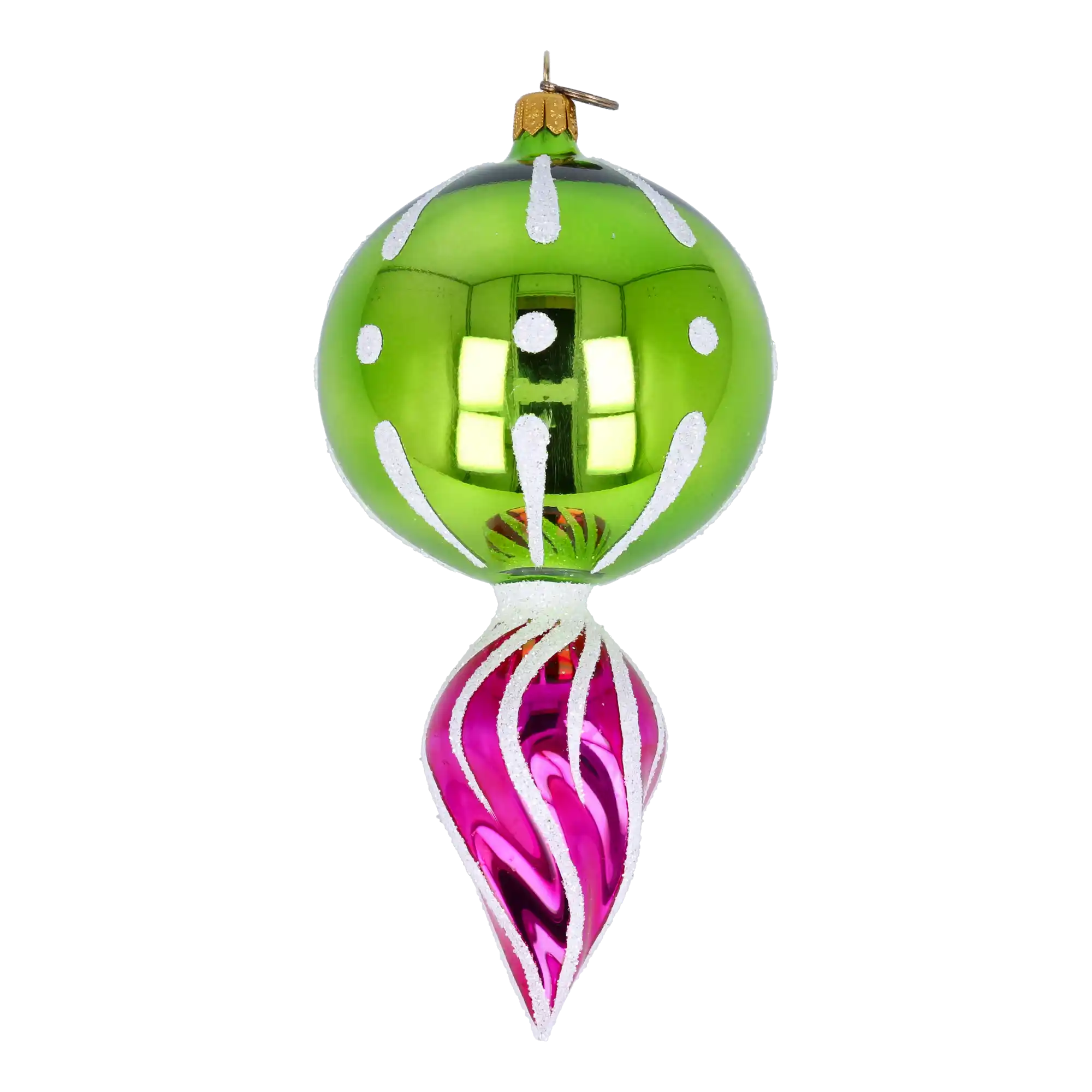 Vintage-Inspired Glass Drop  Handmade Glass Christmas ornament