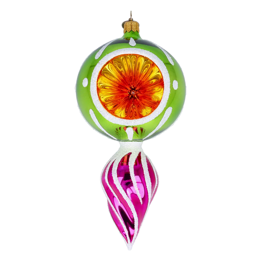 Vintage-Inspired Glass Drop  Handmade Glass Christmas ornament