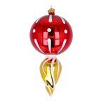 Scarlet Solar Echo | Hand-Painted Glass Ornament | Blubom 2022-314