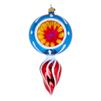 Cerulean Dawn | Hand-Painted Glass Ornament | Blubom 2022-315