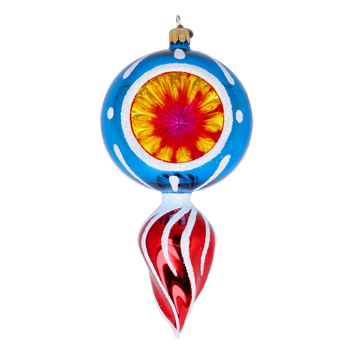 Cerulean Dawn | Hand-Painted Glass Ornament | Blubom 2022-315