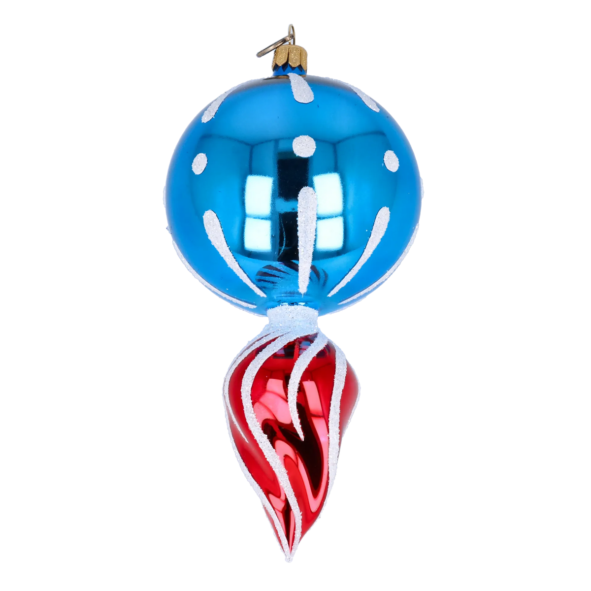 Cerulean Dawn | Hand-Painted Glass Ornament | Blubom 2022-315