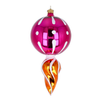 Magenta Dawn Resonance | Hand-Painted Glass Ornament | Blubom 2022-316
