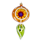 Saffron Zenith Echo | Hand-Painted Glass Ornament | Blubom 2022-317