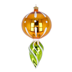 Saffron Zenith Echo | Hand-Painted Glass Ornament | Blubom 2022-317