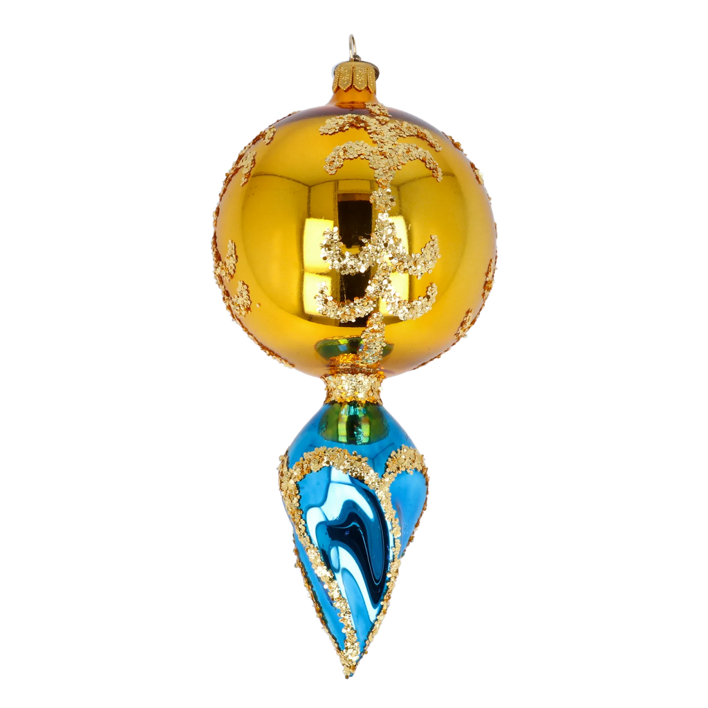 Ember Tide | Hand-Painted Glass Ornament | Blubom 2022-319