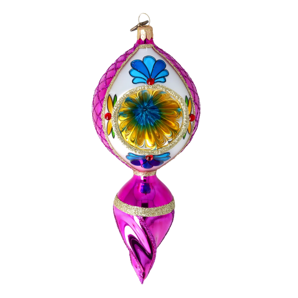 Orchid Zenith Resonance | Hand-Painted Glass Ornament | Blubom 2022-322