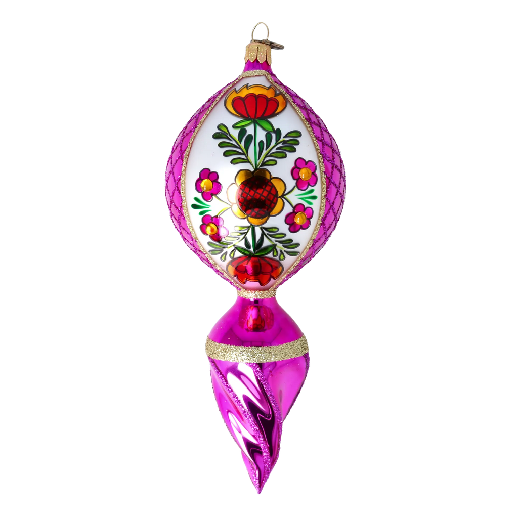 Orchid Zenith Resonance | Hand-Painted Glass Ornament | Blubom 2022-322