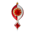 Crimson Solar Meridian | Hand-Painted Glass Ornament | Blubom 2022-324