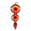 Ruby Solstice Echo | Hand-Painted Glass Ornament | Blubom 2022-327