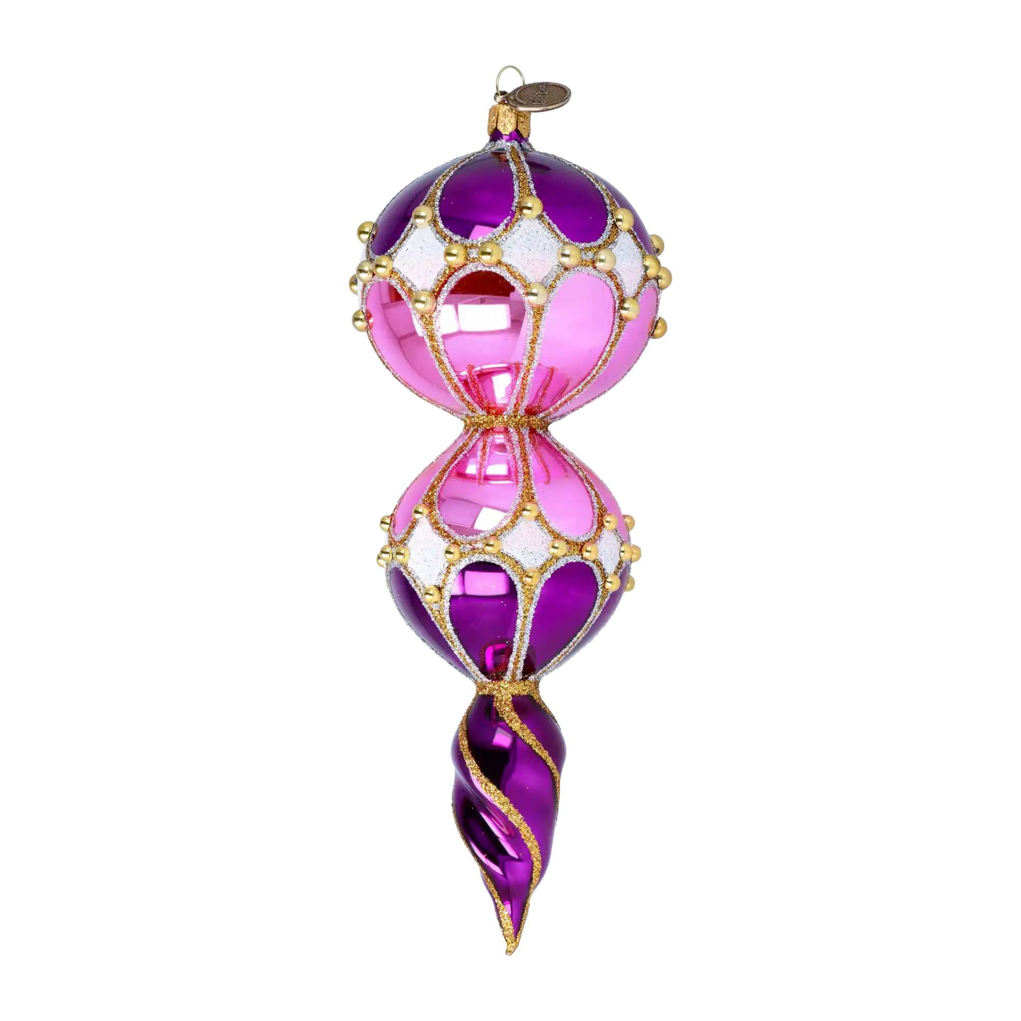 Royal Amethyst Handmade Glass Christmas ornament Retro Glass Reflector Ornament