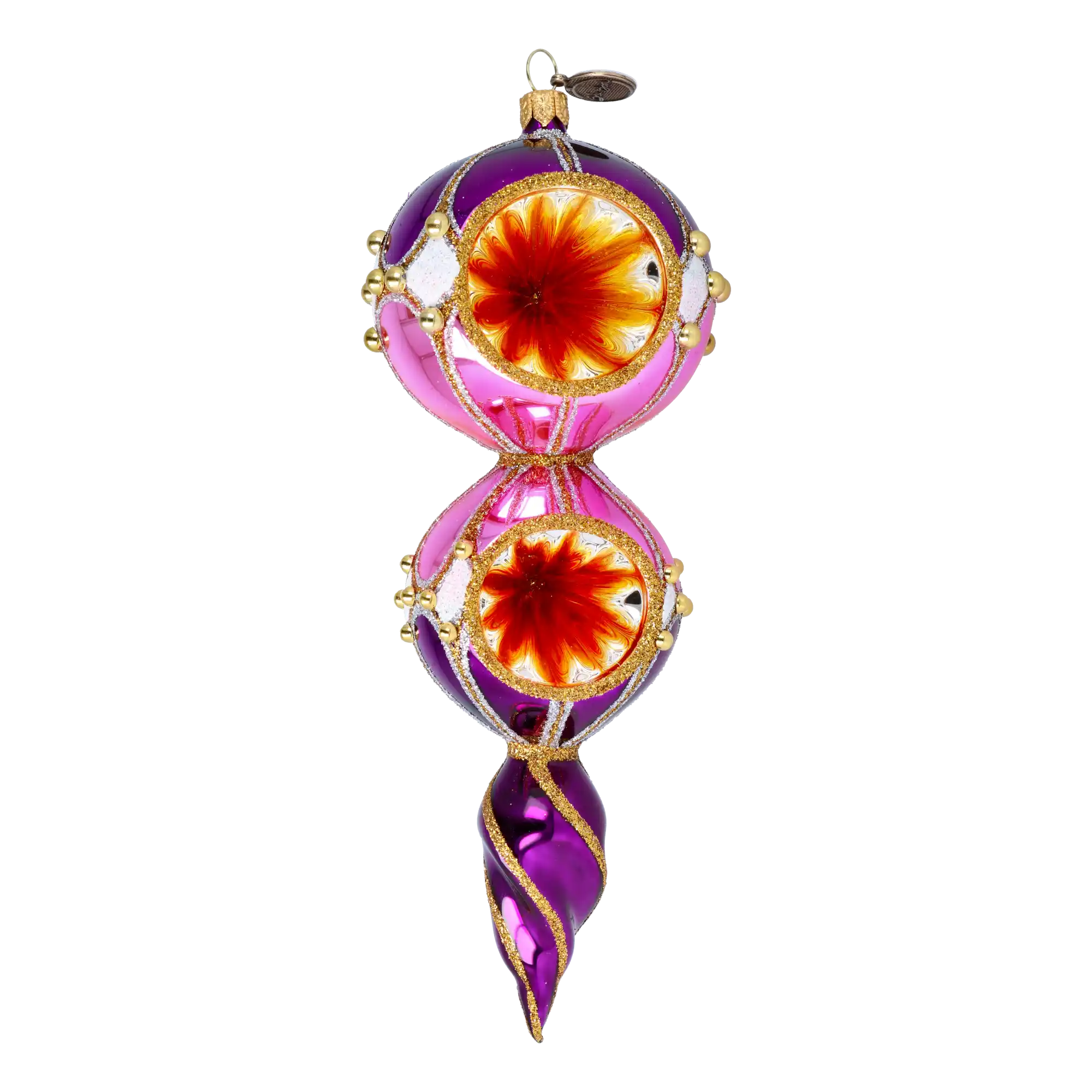 Royal Amethyst Handmade Glass Christmas ornament Retro Glass Reflector Ornament