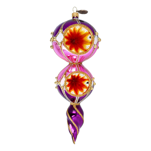 Royal Amethyst Handmade Glass Christmas ornament Retro Glass Reflector Ornament