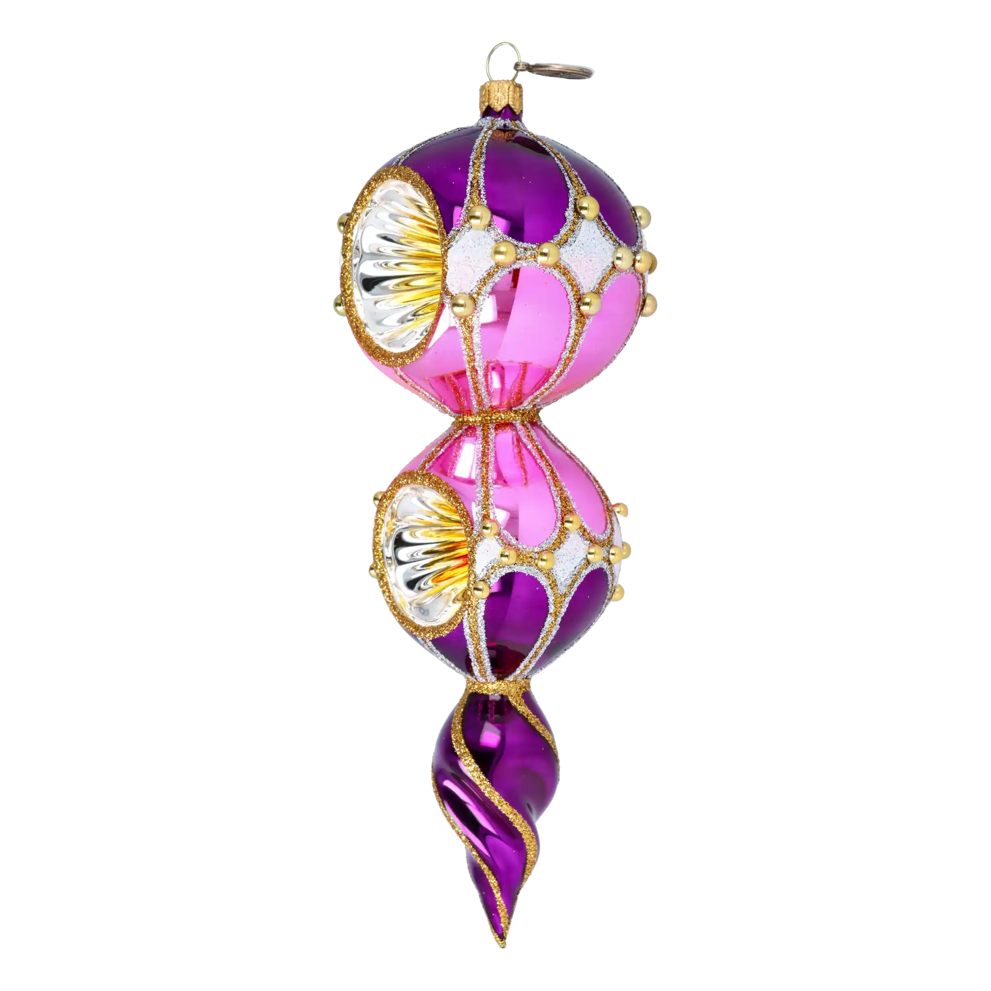 Royal Amethyst Handmade Glass Christmas ornament Retro Glass Reflector Ornament